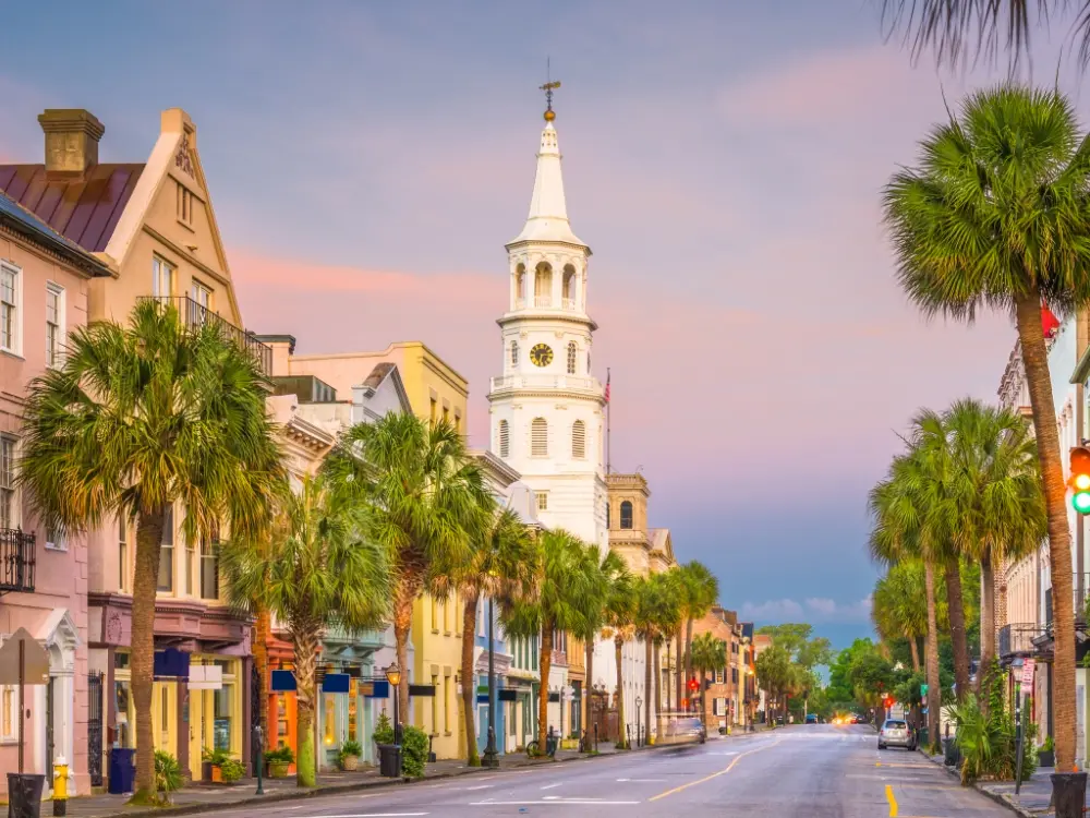 a view of downtown charleston south carolina