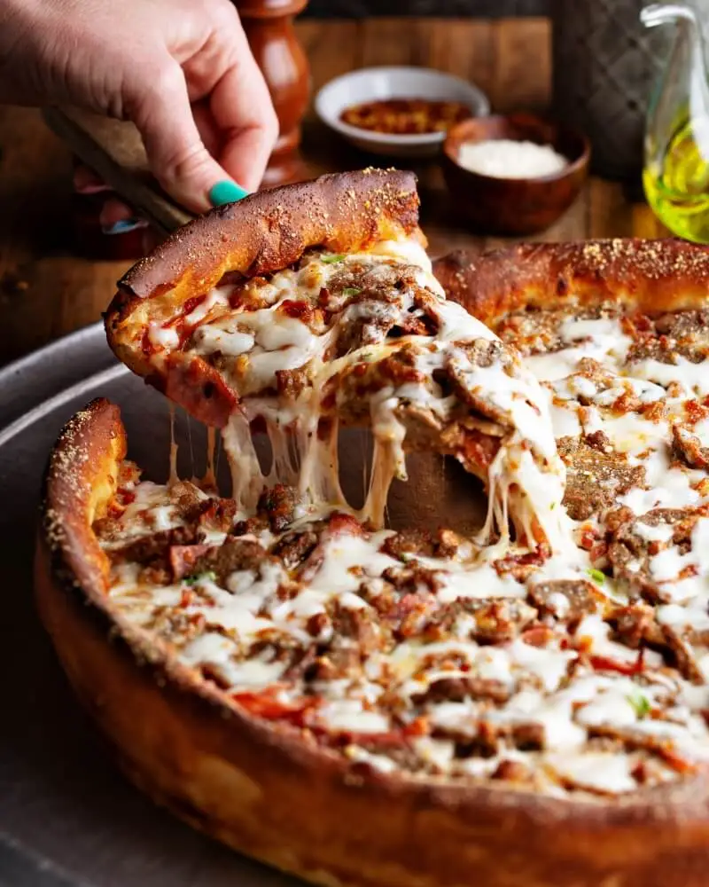 Chicago deep dish pizza