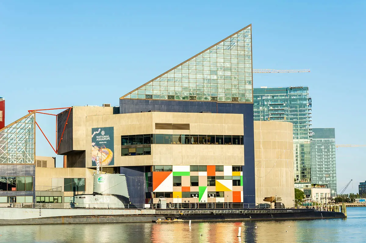 National Aquarium building in Baltimore, MD.
