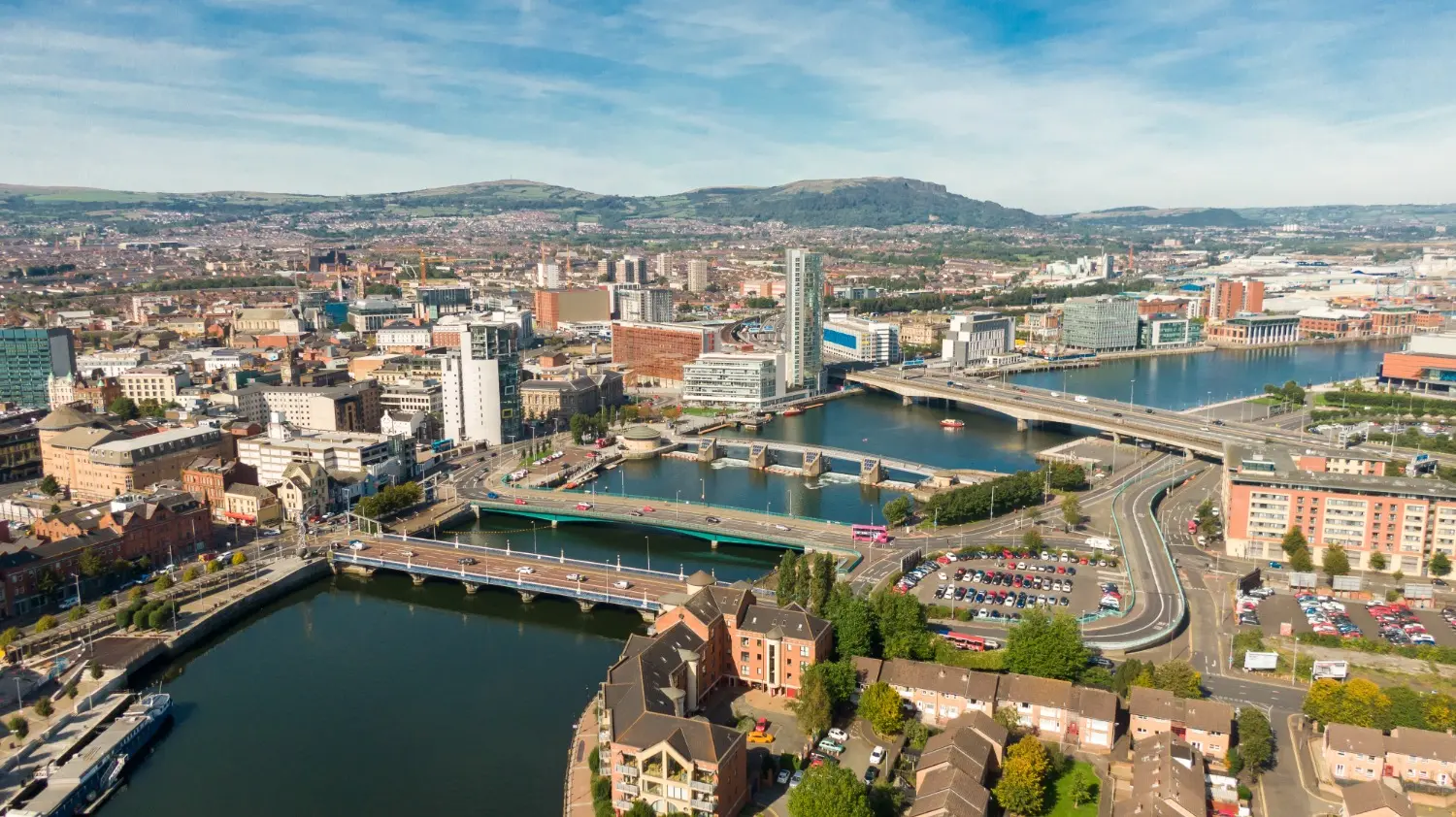aerial view of Belfast