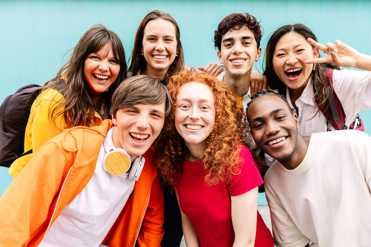 group of students on school tour