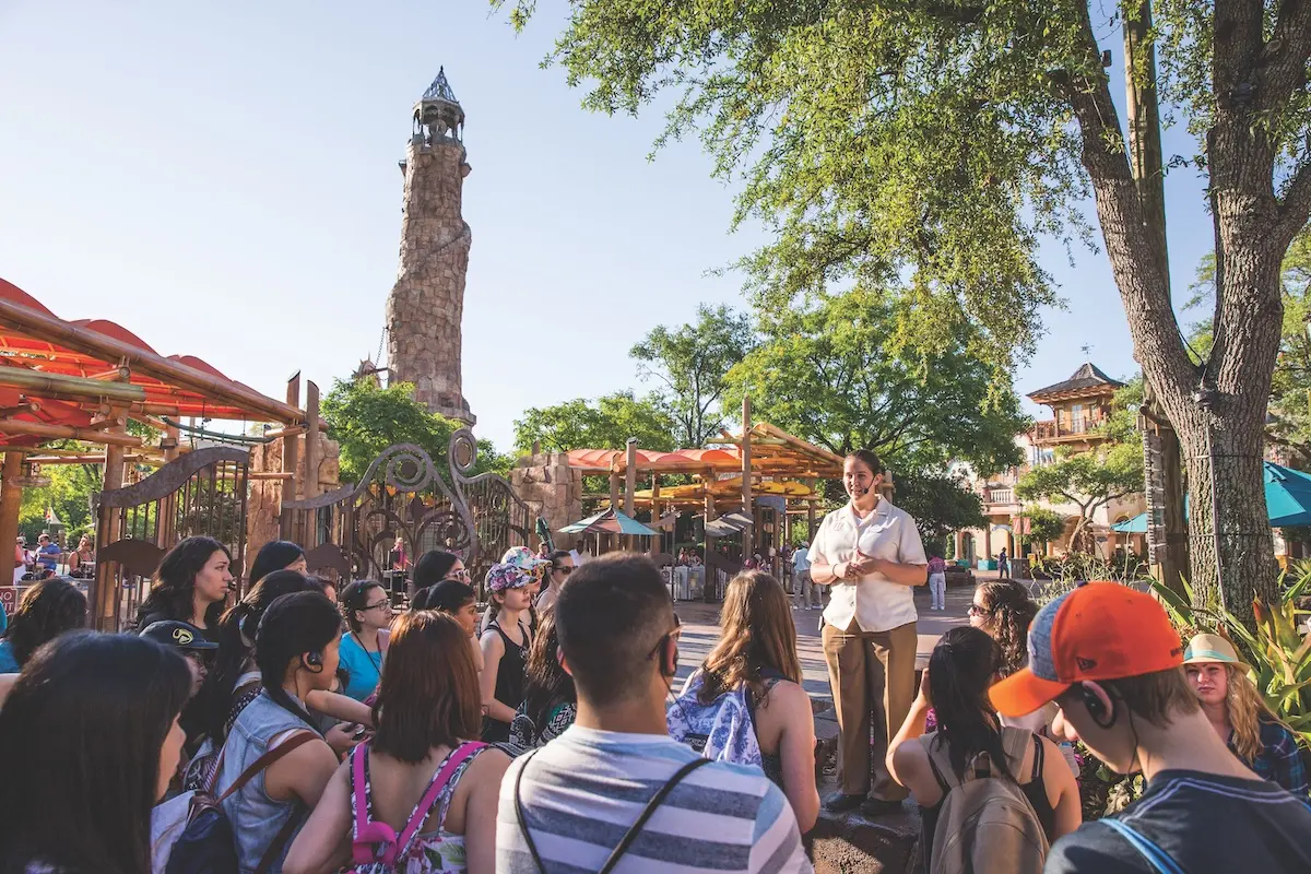 students watching presentation at universal studios