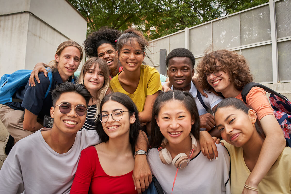 student group travelers on a trip
