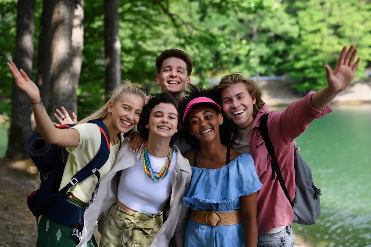 group of students on a national parks student trip