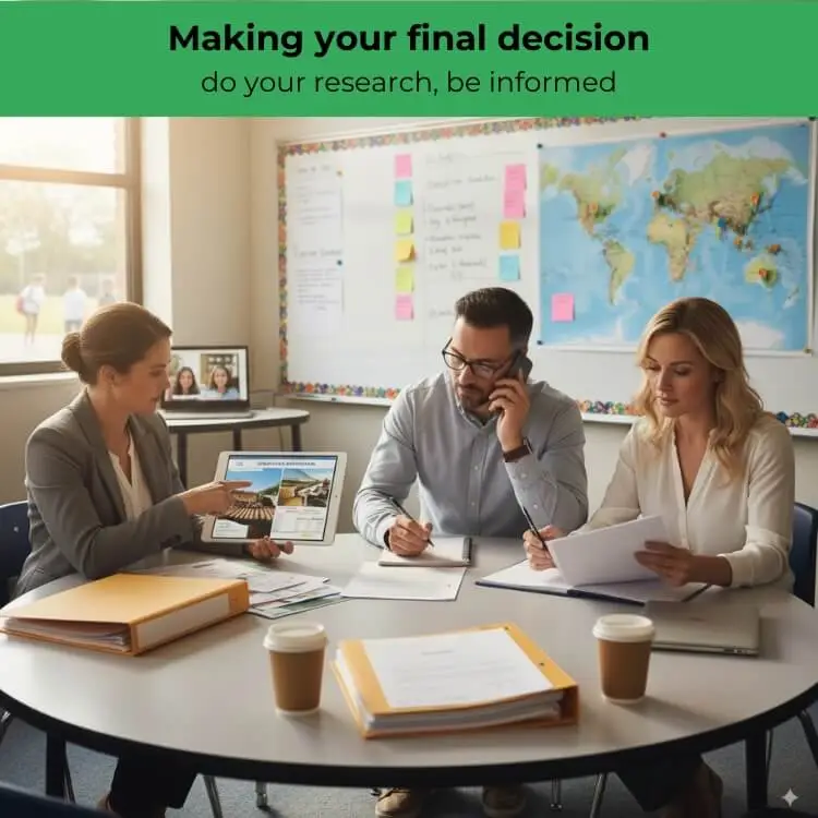 student travel planning decision