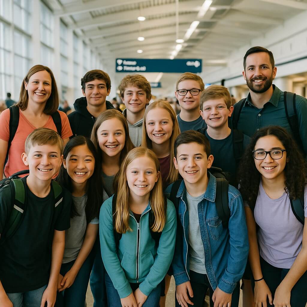 students traveling